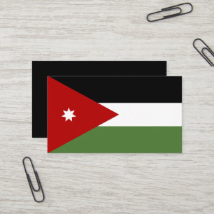 Carte De Visite Drapeau de la Jordanie