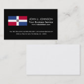 Carte De Visite Drapeau de la République dominicaine (Devant / Derrière)