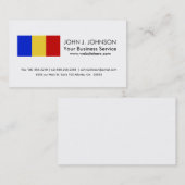 Carte De Visite Drapeau de la Roumanie (Devant / Derrière)