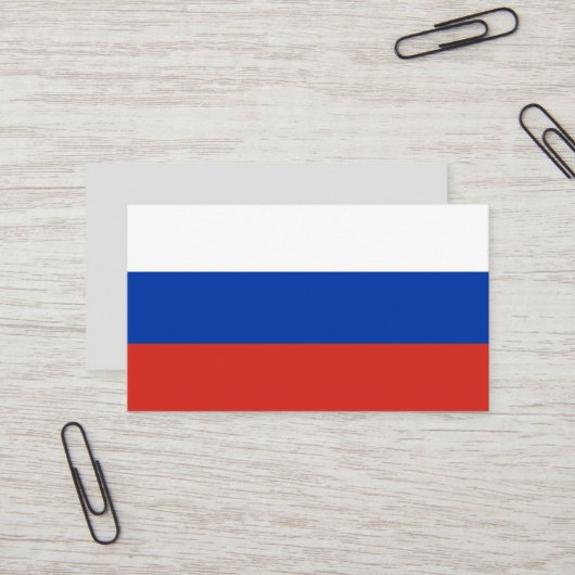 Carte De Visite Drapeau de la Russie (Devant/Arrière en situation)