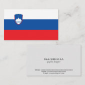 Carte De Visite Drapeau de la Slovénie (Devant / Derrière)
