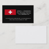 Carte De Visite Drapeau de la Suisse (Devant / Derrière)