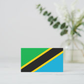 Carte De Visite Drapeau de la Tanzanie (Debout devant)