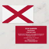 Carte De Visite Drapeau de l'Alabama (Devant / Derrière)