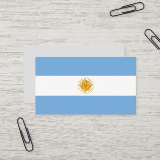 Carte De Visite Drapeau de l'Argentine (Devant/Arrière en situation)