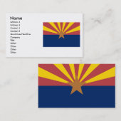 Carte De Visite Drapeau de l'Arizona (Devant / Derrière)