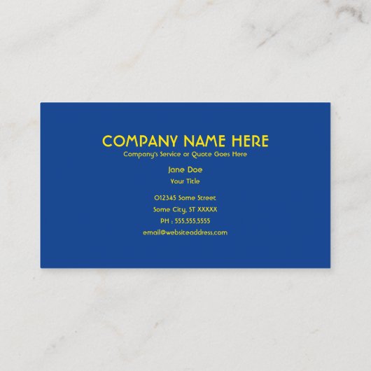 Carte De Visite drapeau de l'arizona (Dos)