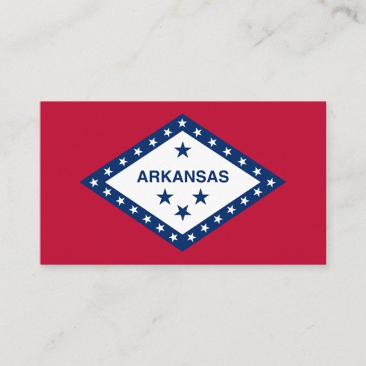 Carte De Visite Drapeau de l'Arkansan, Drapeau de l'Arkansas (Devant)