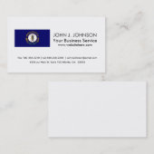 Carte De Visite Drapeau de l'État du Kentucky (Devant / Derrière)