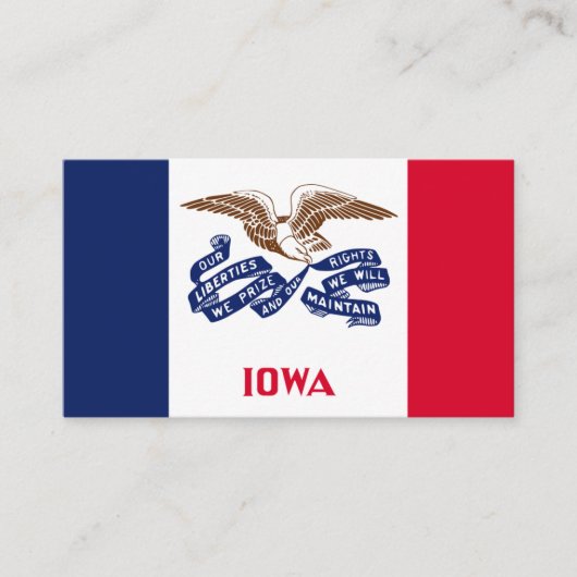 Carte De Visite Drapeau de l'Iowa (Devant)