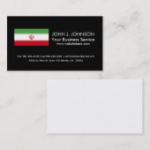 Carte De Visite Drapeau de l'Iran (Devant / Derrière)
