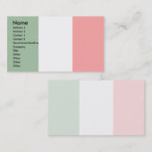 Carte De Visite Drapeau de l'Italie (Devant / Derrière)