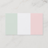 Carte De Visite Drapeau de l'Italie (Dos)