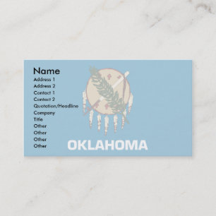 Carte De Visite Drapeau de l'Oklahoma