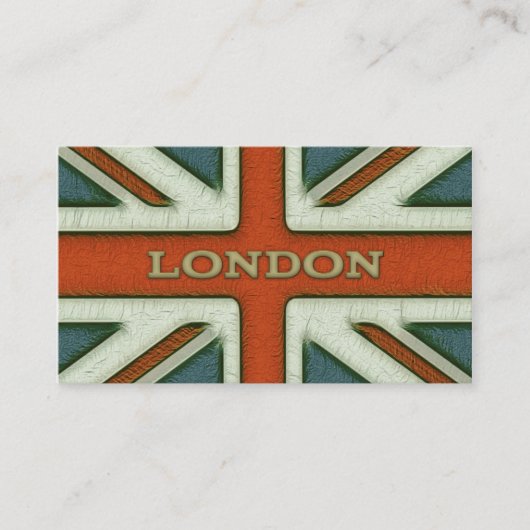 Carte De Visite Drapeau de Londres R-U (Devant)