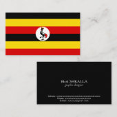 Carte De Visite Drapeau de l'Ouganda (Devant / Derrière)