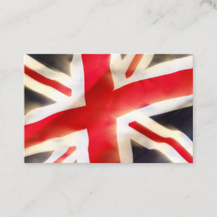 Carte De Visite Drapeau de l'Union Jack agitant au vent