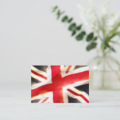 Carte De Visite Drapeau de l'Union Jack agitant au vent (Debout devant)