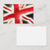Carte De Visite Drapeau de l'Union Jack agitant au vent (Devant / Derrière)