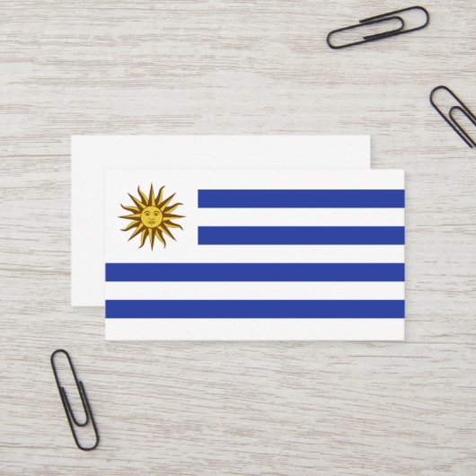 Carte De Visite drapeau de l'Uruguay (Devant/Arrière en situation)