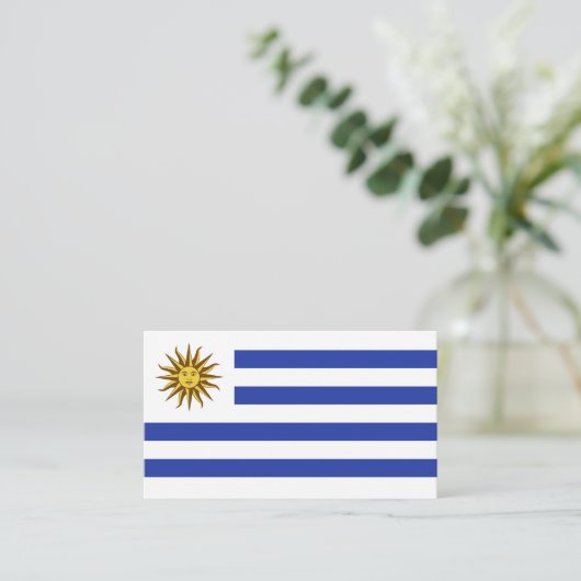 Carte De Visite drapeau de l'Uruguay (Debout devant)