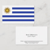Carte De Visite drapeau de l'Uruguay (Devant / Derrière)