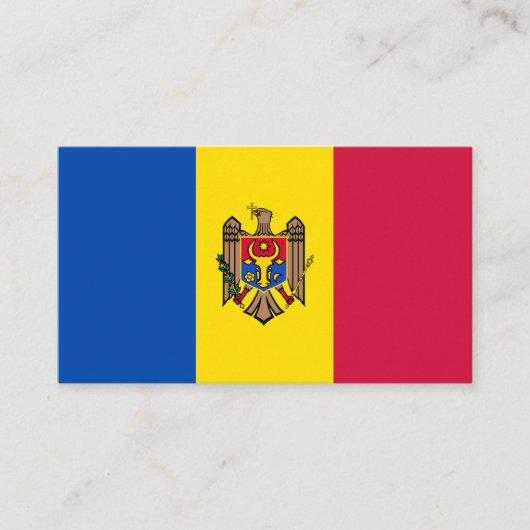 Carte De Visite Drapeau de Moldavie (Devant)