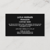 Carte De Visite Drapeau de Mosotho et armoiries du Lesotho (Dos)