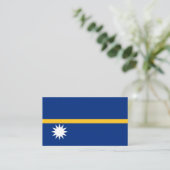 Carte De Visite Drapeau de Nauruan, Drapeau de Nauru (Debout devant)