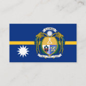 Carte De Visite Drapeau de Nauruan et armoiries, Drapeau de Nauru (Devant)