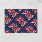 Carte De Visite Drapeau de ondulation Britannique-Américain (Dos)
