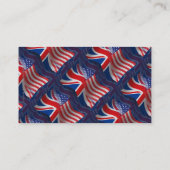 Carte De Visite Drapeau de ondulation Britannique-Américain (Dos)