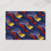 Carte De Visite Drapeau de ondulation Colombien-Américain (Dos)