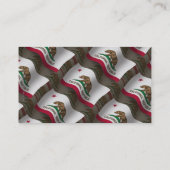 Carte De Visite Drapeau de ondulation de la Californie (Dos)