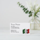 Carte De Visite Drapeau de ondulation de l'Italie (Debout devant)
