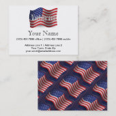 Carte De Visite Drapeau de ondulation de vétéran des Etats-Unis (Devant / Derrière)