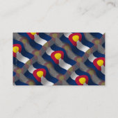 Carte De Visite Drapeau de ondulation du Colorado (Dos)