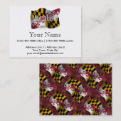 Carte De Visite Drapeau de ondulation du Maryland (Devant / Derrière)