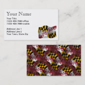 Carte De Visite Drapeau de ondulation du Maryland (Devant / Derrière)