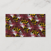 Carte De Visite Drapeau de ondulation du Maryland (Dos)