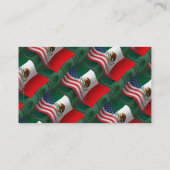 Carte De Visite Drapeau de ondulation mexico-américain (Dos)
