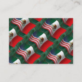 Carte De Visite Drapeau de ondulation mexico-américain (Dos)