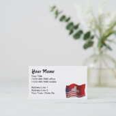 Carte De Visite Drapeau de ondulation Suisse-Américain (Debout devant)