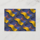 Carte De Visite Drapeau de ondulation Ukrainien-Américain (Dos)