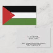 Carte De Visite Drapeau de Palestine (Devant / Derrière)