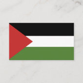 Carte De Visite Drapeau de Palestine (Devant)