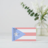 Carte De Visite Drapeau de Porto Rico (Debout devant)