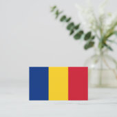 Carte De Visite Drapeau de Roumanie (Debout devant)