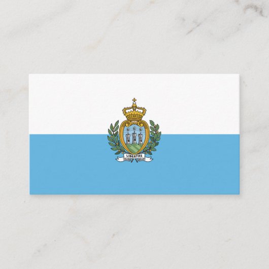 Carte De Visite Drapeau de Saint-Marin (Devant)