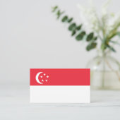Carte De Visite Drapeau de Singapour (Debout devant)